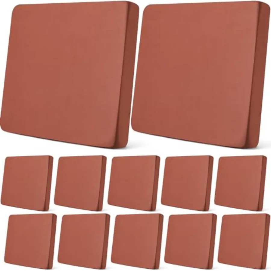 

12 Pcs Patio Outdoor Cushion Covers Replacement Waterproof Stretch Sofa Couch Cushion Covers Washable Individual Couch Slipcove