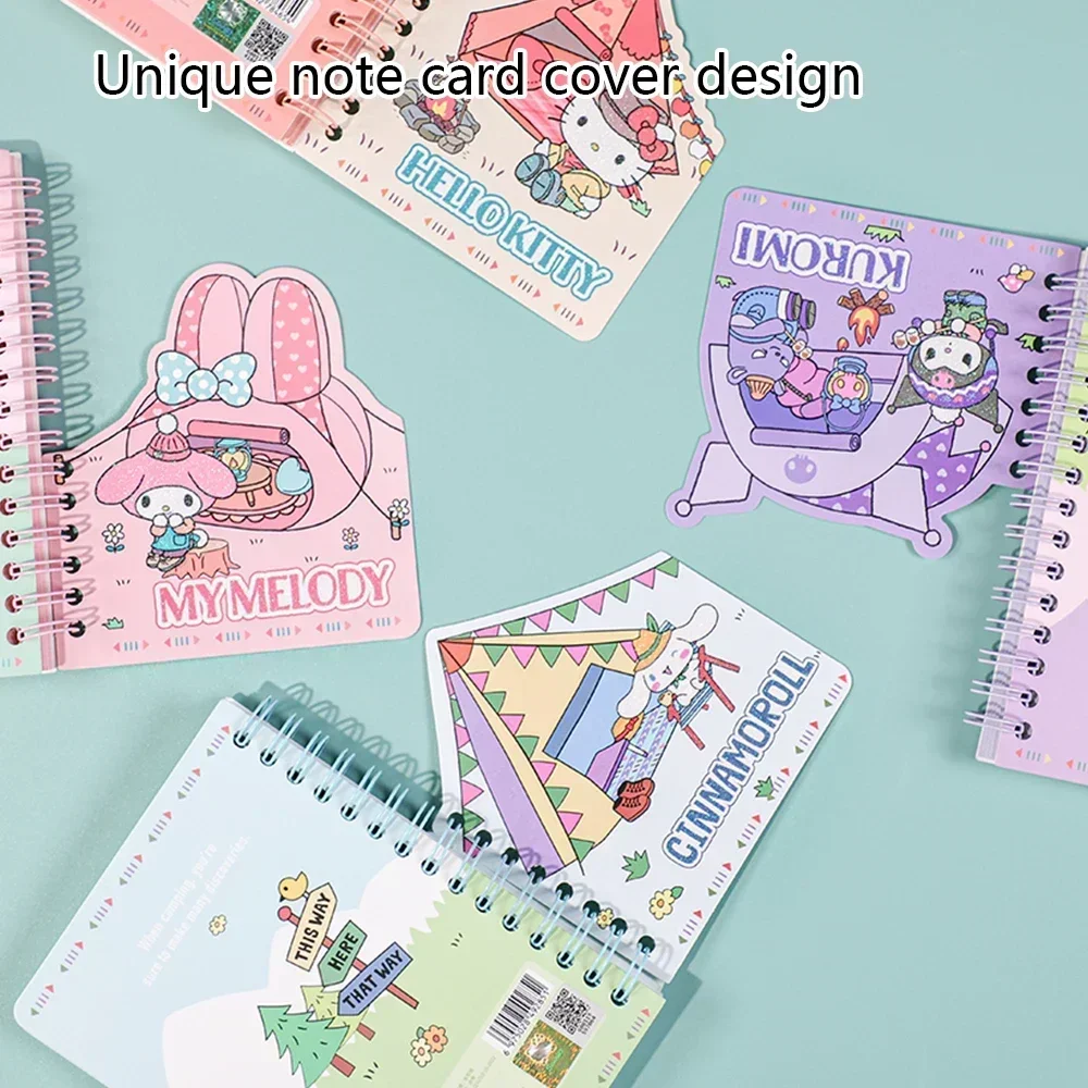 Kawaii Sanrio A6 Coil Book Kuromi Mymelody Cinnamoroll Hello kitty Notepads Learning Cartoon Weekly Planner Gift for Girl