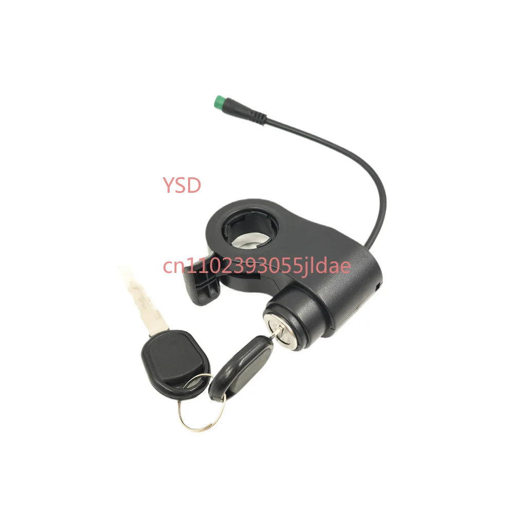 5-Pin Ignition Switch Throttle Assembly for Electric Scooter, with Keys & Waterproof Connector