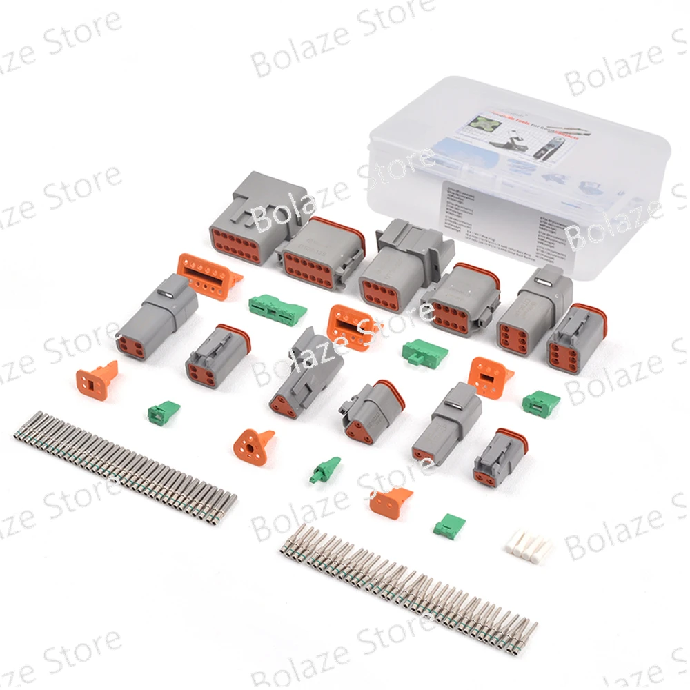 ST6134 Deutsch DT connector kit 2~12 pin gray IP67 waterproof water and electricity connector 35 pair barrel solid contact