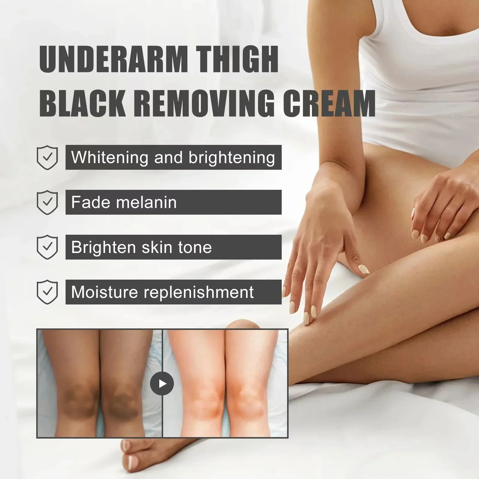 Whitening Body Cream Lichter Verhelderende Onderarm Bleken Vlek Intieme Deel Verwijdering Donker Verminderen Dofheid Sneeuw Bleekmiddel Crème