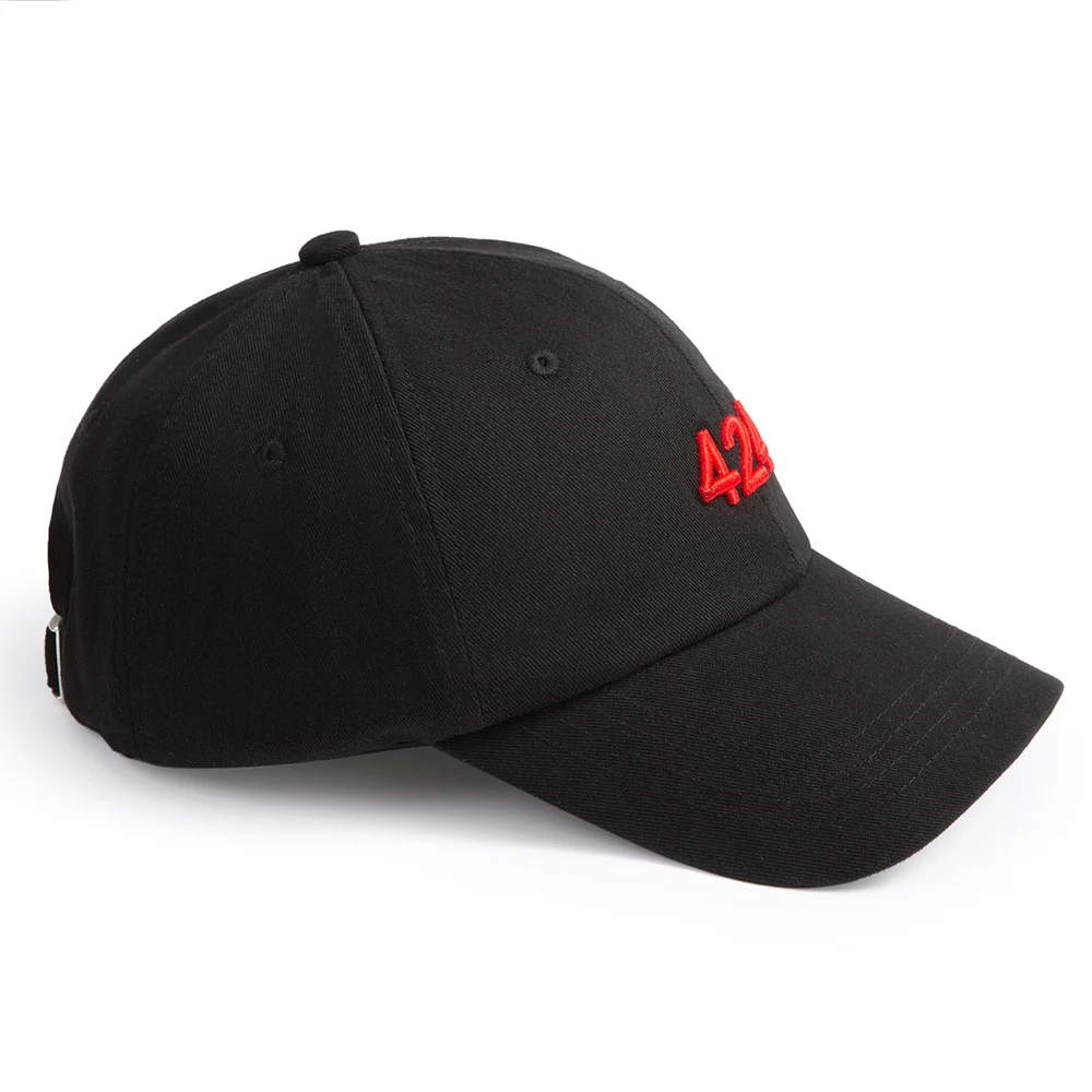 Gorra de béisbol con bordado rojo para hombre y mujer, gorro con hebilla ajustable, Etiqueta interior de la mejor calidad, 1:1, 424