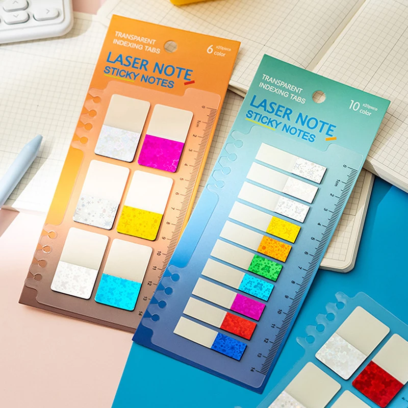 120/200 pz brillante appiccicoso indice fluorescente Tabs Sticky Note Page Marker Planner adesivi ufficio scuola studenti forniture