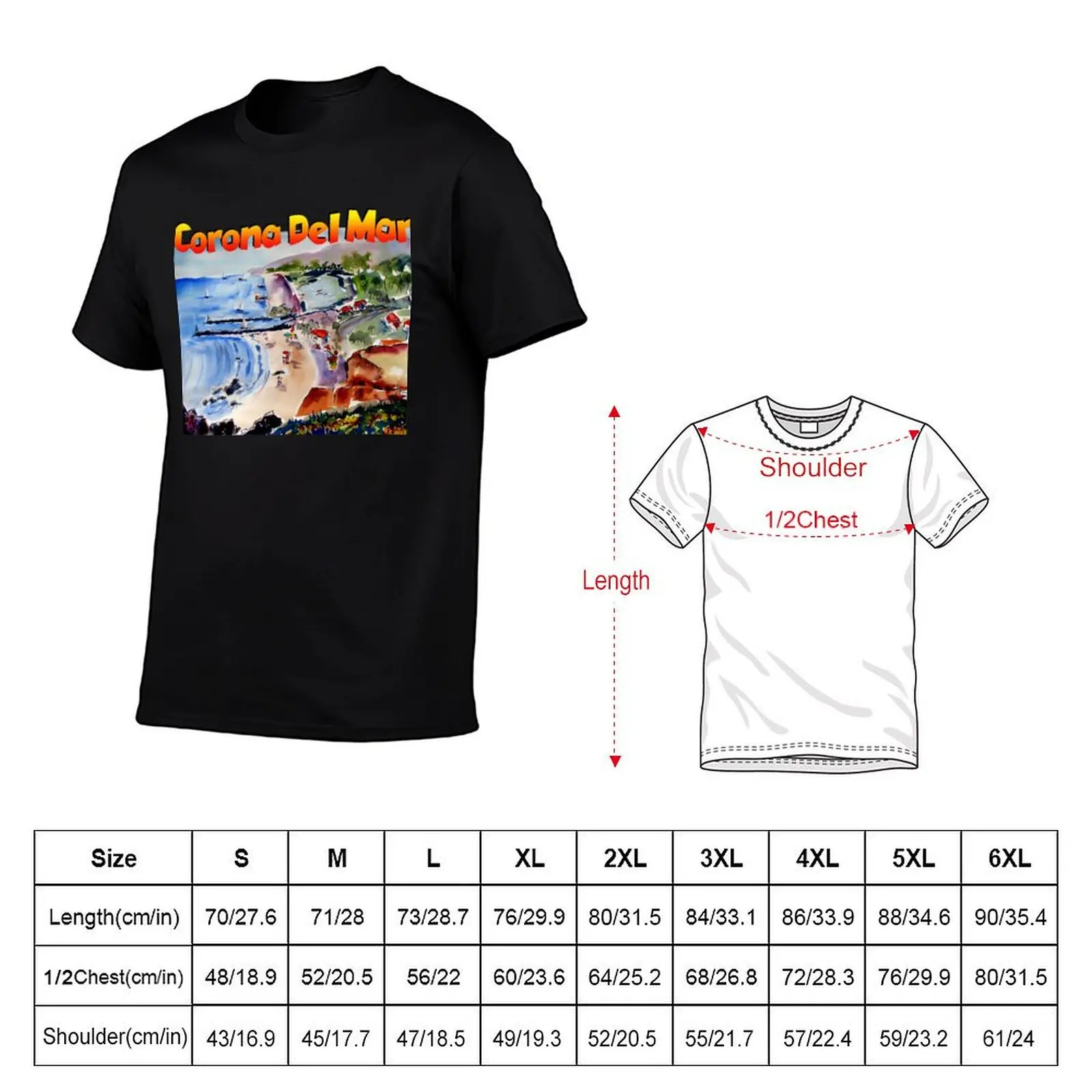 Corona Del Mar T-Shirt Plus Size Basic Cotton T-Shirt