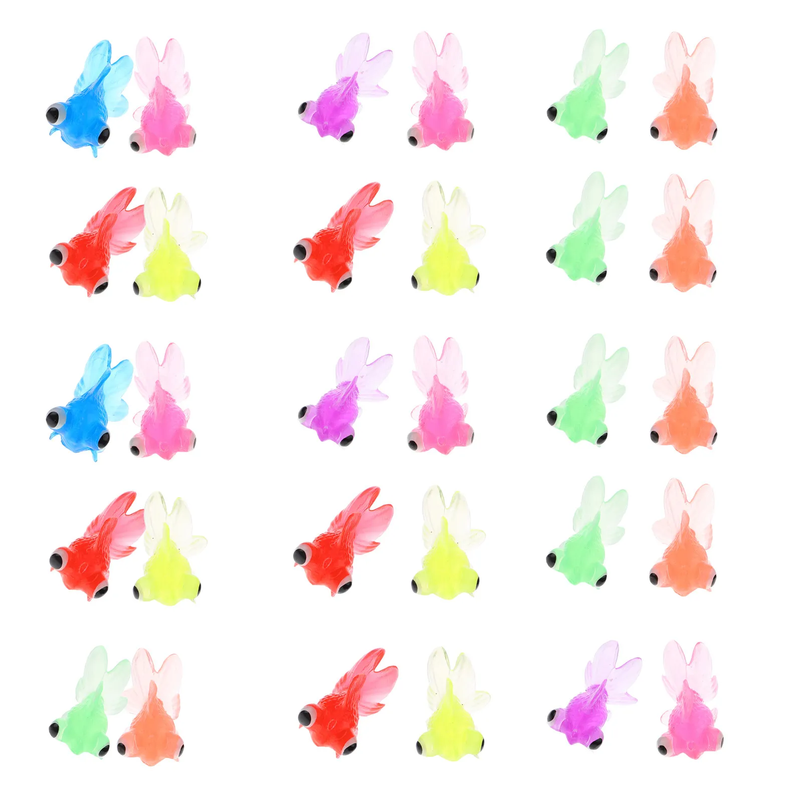 

20 шт. реалистичных плавающих игрушек-рыбок (имитация золотых рыбок) для аквариума, очаровательные детские украшения для ванной, мультяшные рыбки для купания