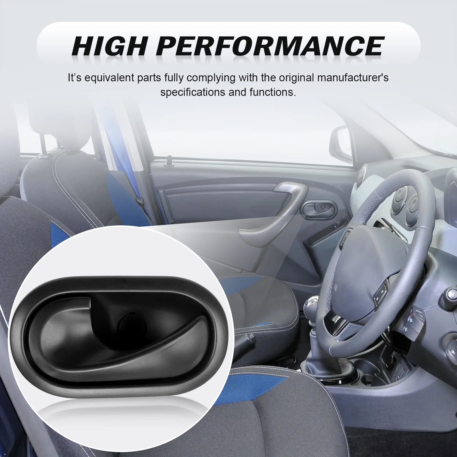 1pair Interior Door Handles for Dacia Clio 3 (2010) Kangoo Master 3 Megane  Scenic2 Twingo 2 Duster Logan Sandero 8200028487 - view 6