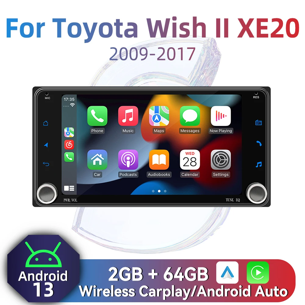 2 Din Android Radio Car Multimedia for Toyota Wish 2 II XE20 2009-2017 7