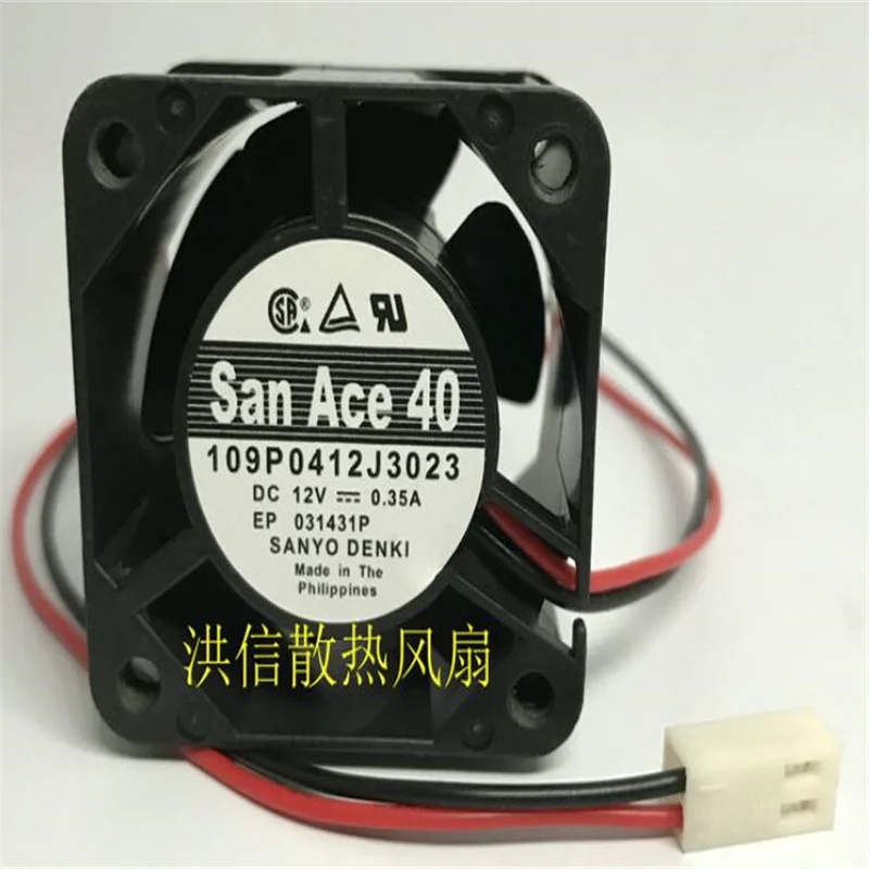 Wholesale: original 4028 109P0412J3023 DC12V 0.35A 40*28MM  two-wire fan