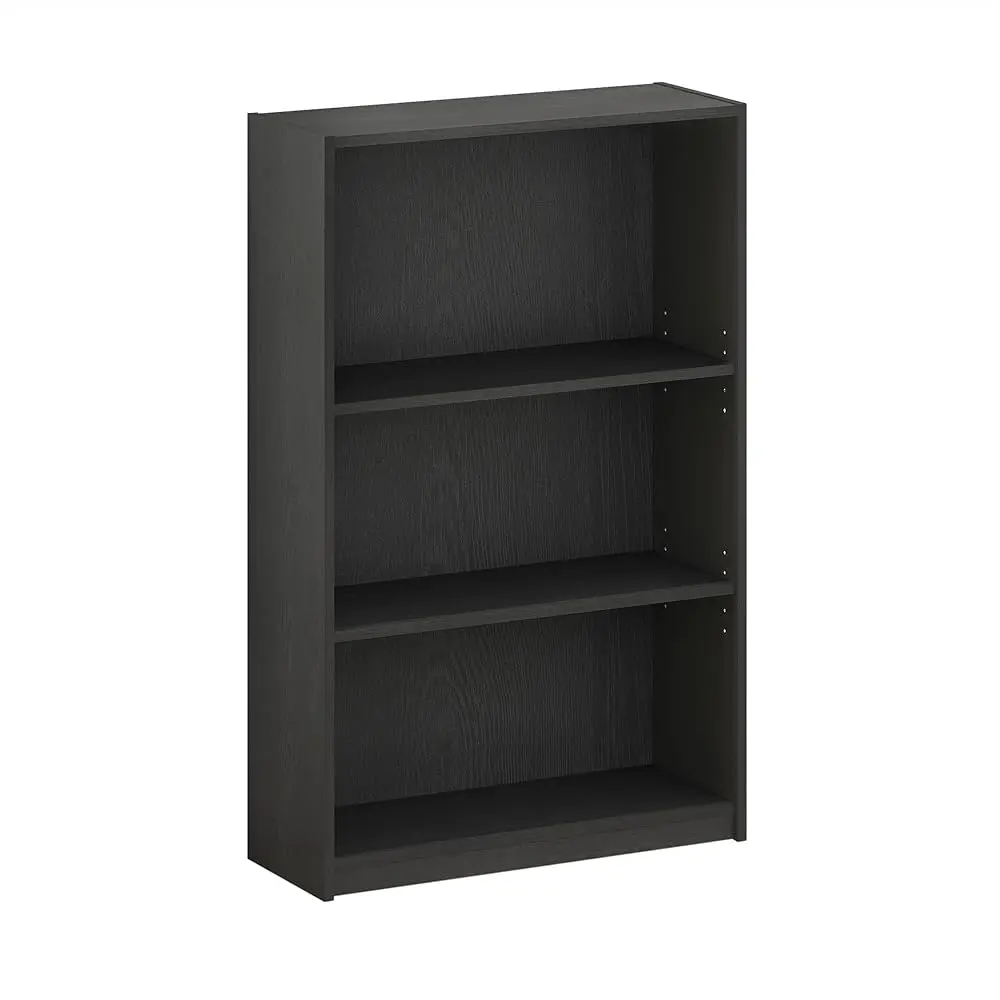 

Jaya Simple Home 3-Tier Adjustable Shelf Bookcase, Black