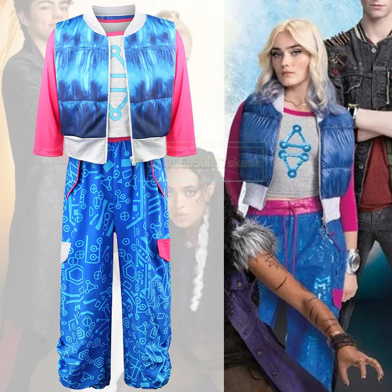 

Anime Girls 3pcs Zombies4 Dawn Of The Vampiers Addison Cosplay Costume Halloween Party Kid Costume