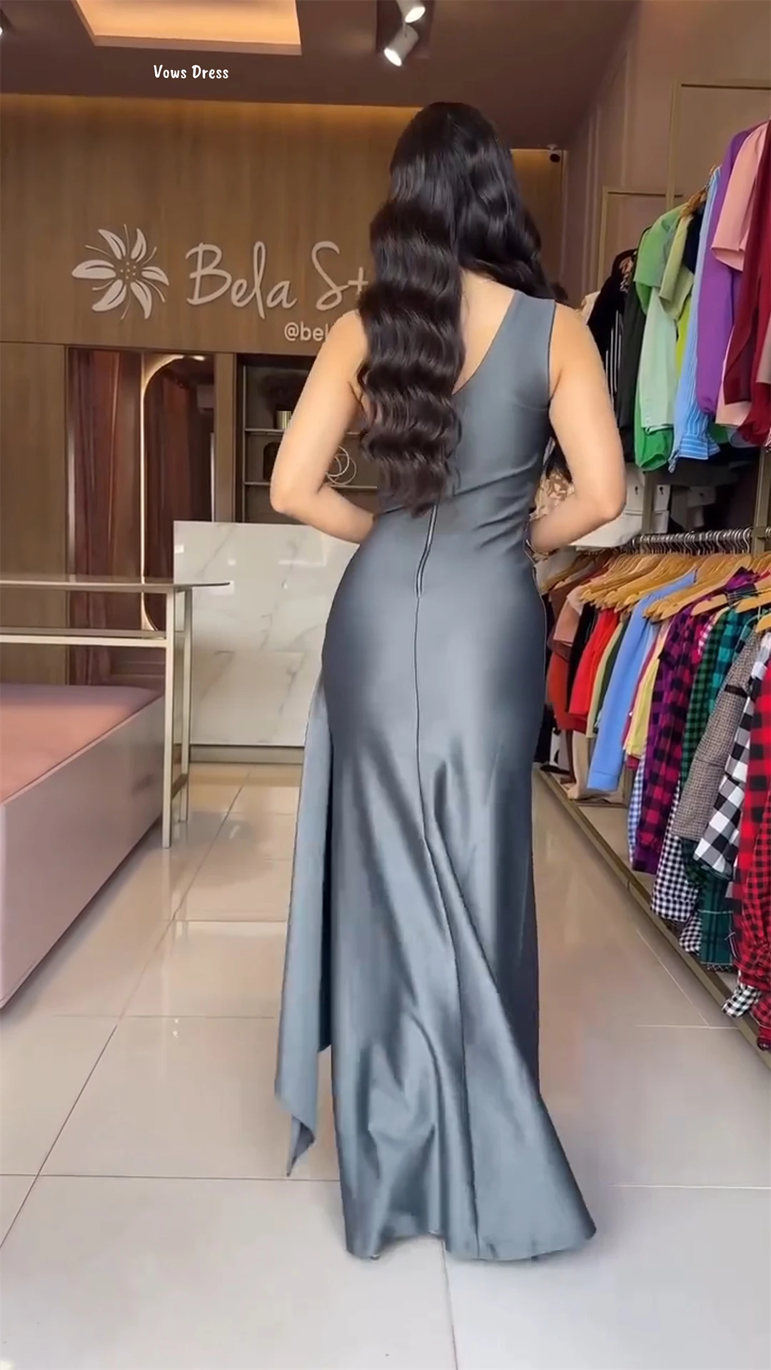 Vows Line A – robes de mariée élégantes pour femmes, pour Occasions spéciales, tissu en Satin, sur mesure, manches à une épaule, robes de mariée