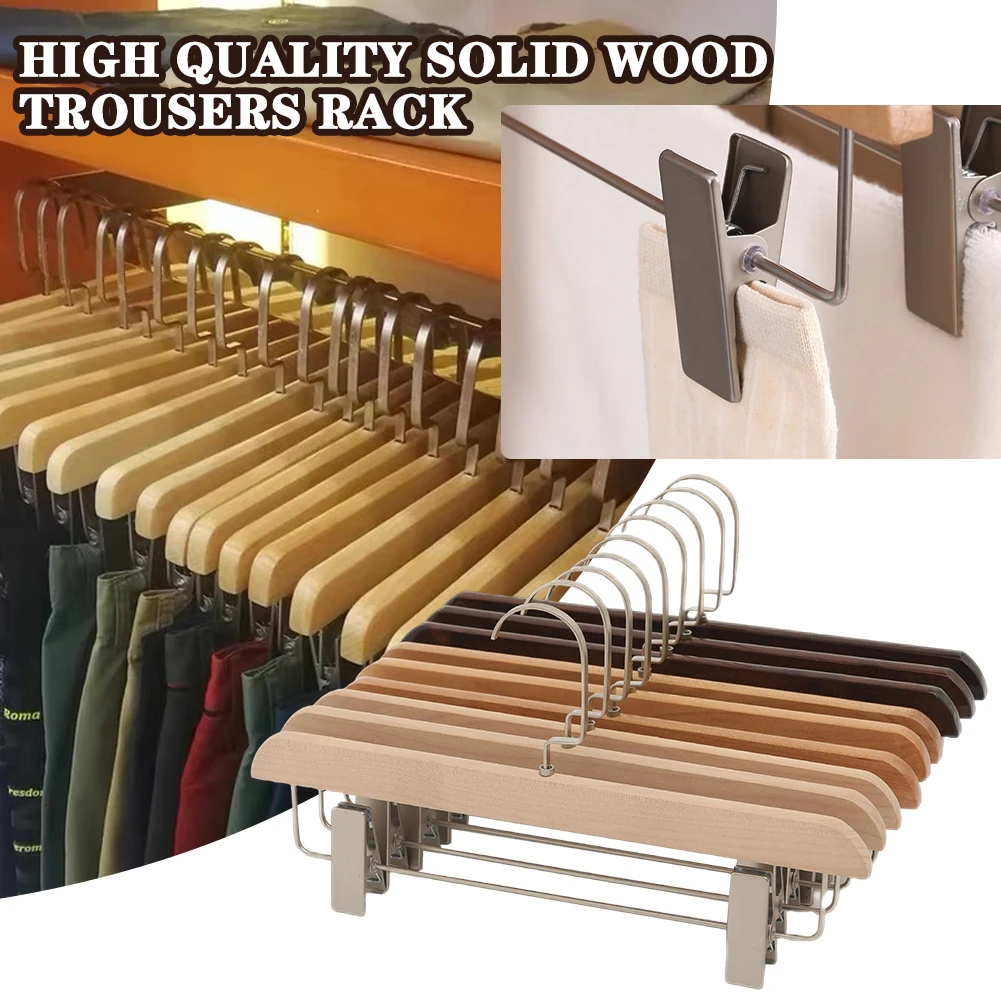 Multifunctional Trouser Rack With Clips Trouser Hangers Thick Durable Sturdy Firm Bedroom Closet Organizer Wardrobe Storage