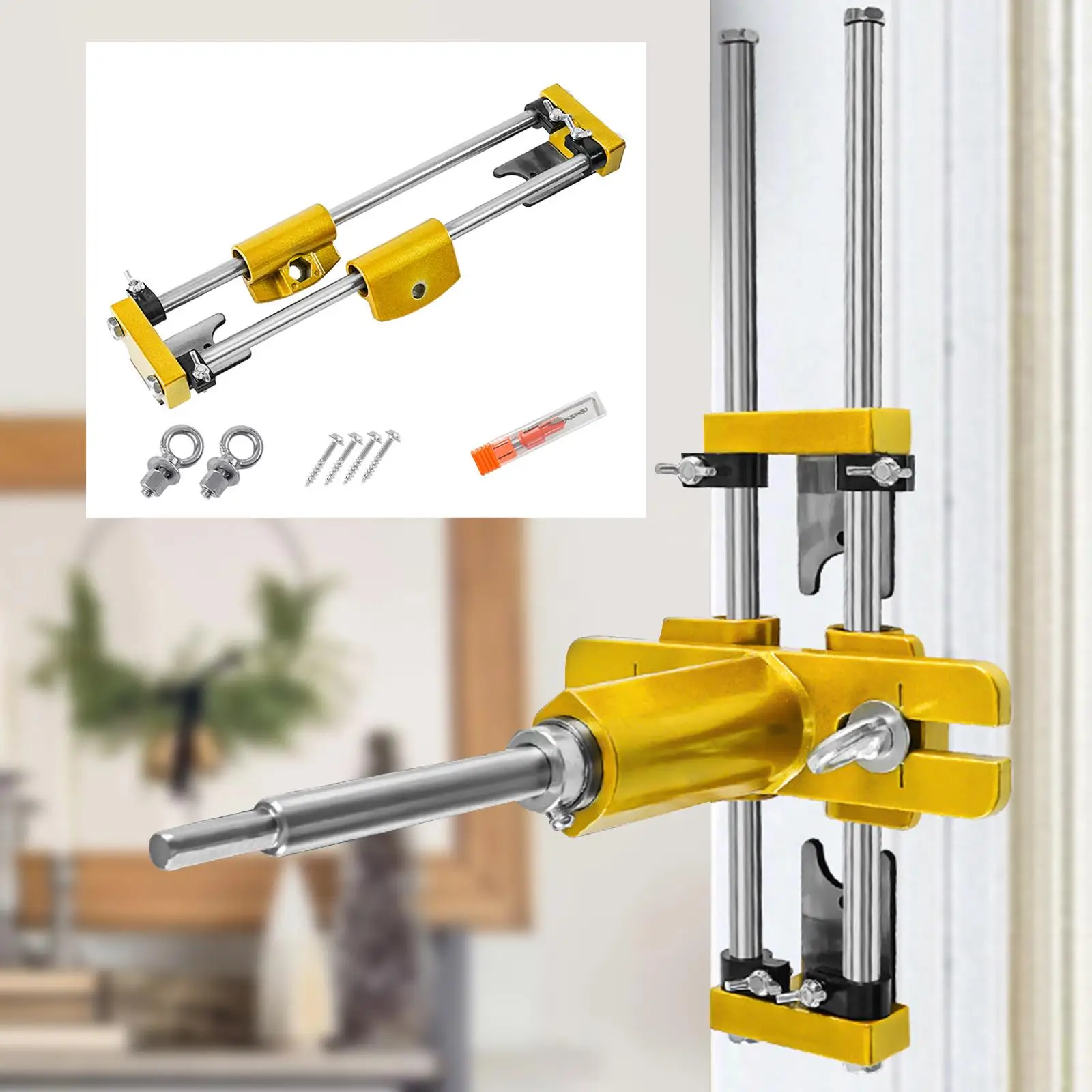 Wood Door Lock Hole Opener Mortiser Precision Slotting Mortise Jig for