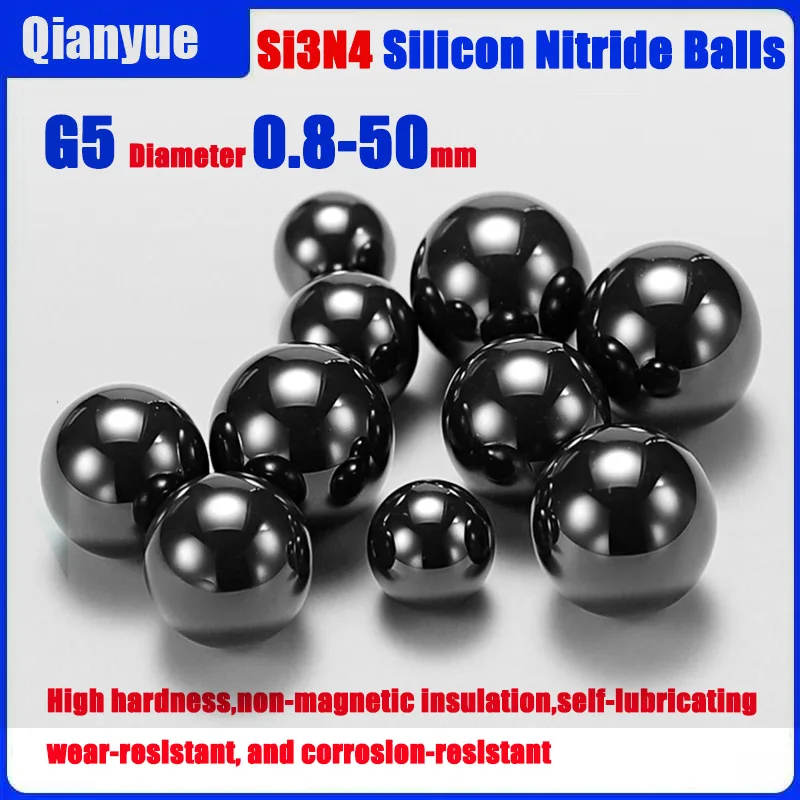 G5 Si3N4 Silicon Nitride Balls 0.8-19mm - High Temp Resistant Precision Ceramic Spheres for Bearings/Pumps/Aerospace
