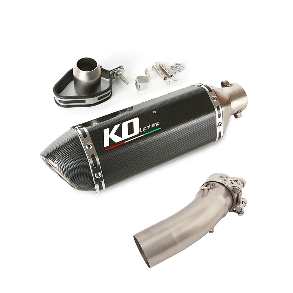 

Выхлопная система Slip-On для мотоциклов Kawasaki ZX4R ZX4RR ZX25R 2023-2026: средняя соединительная труба из нержавеющей стали с DB Killer
