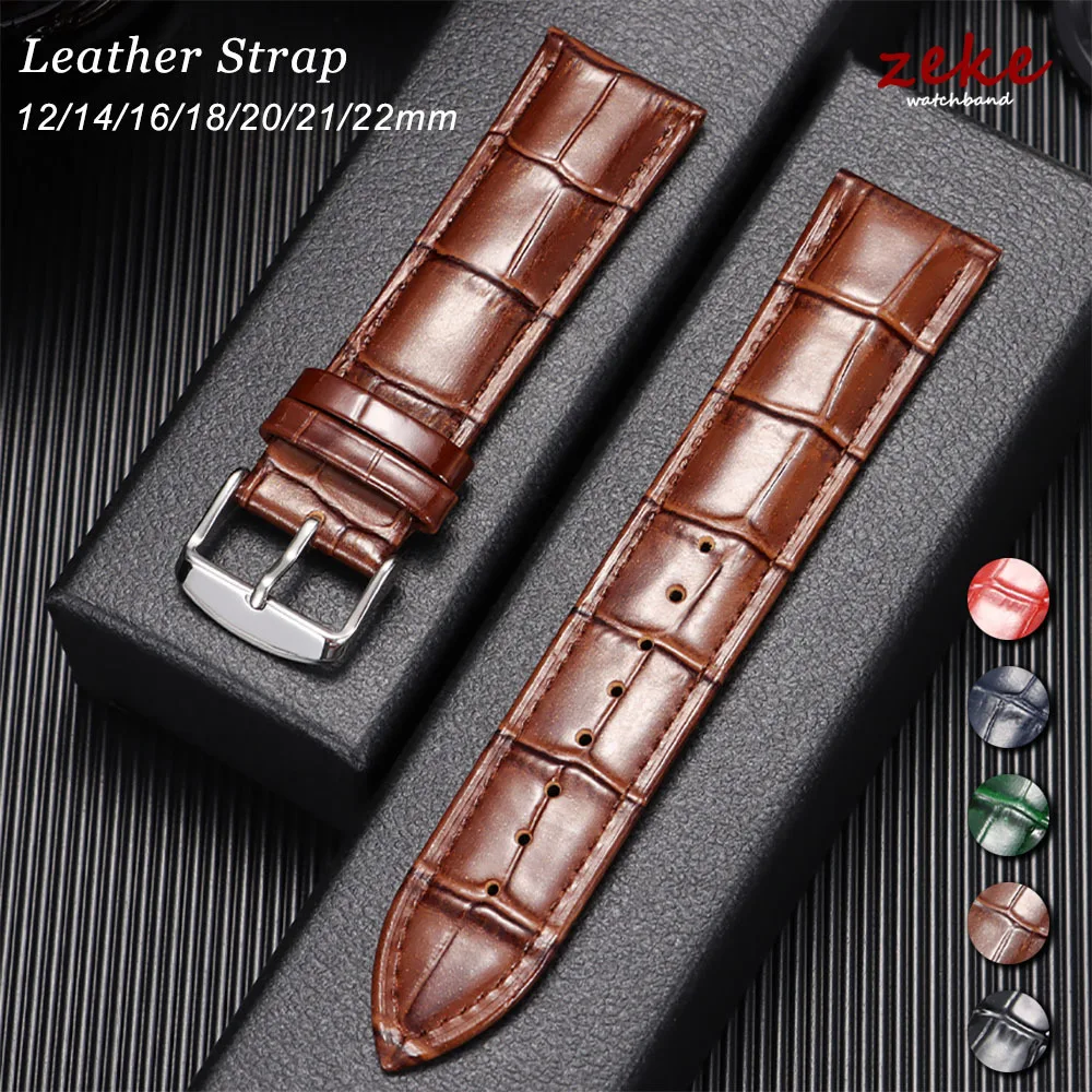 Universelles Ersatz-Lederarmband für Herren und Damen, Lederarmband, 12 mm, 14 mm, 16 mm, 18 mm, 20 mm, 21 mm, 22 mm