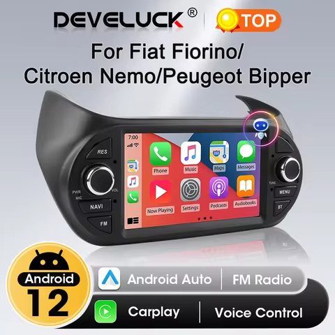 Android 12 Carplay Car Radio Stereo For Fiat Fiorino Qubo Peugeot Bipper Citroen Nemo Carplay Multimedia Player Navigation GPS