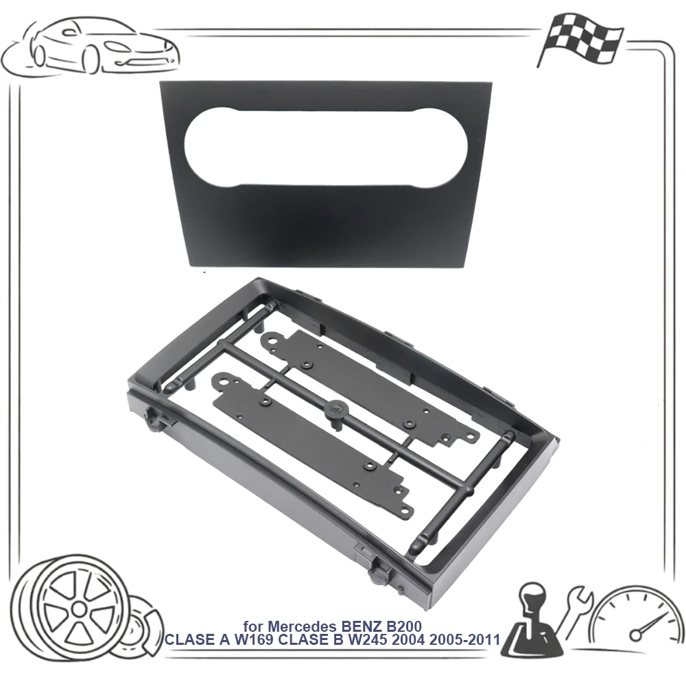 9 Inch Car Radio Android Stereo Panel Dash Trim Kit Frame for Mercedes Benz B200 Classe a W169 Classe B W245 2004-2011 - view 3