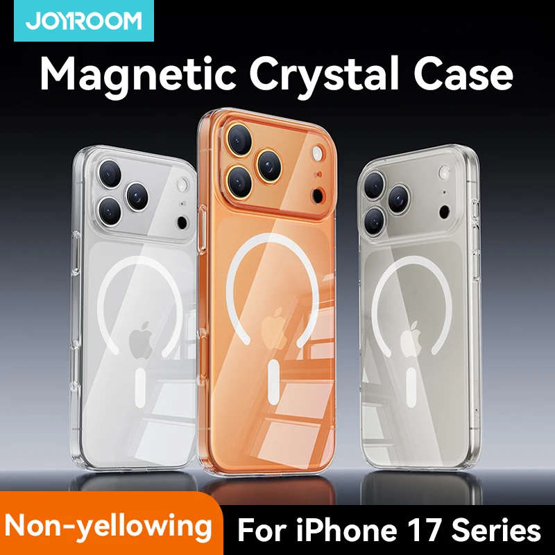 Joyroom Per iPhone 17 Pro Max Custodia magnetica Cover trasparente non ingiallimenta per iPhone Air/17/17 Pro Cover magnetica ultrasottile