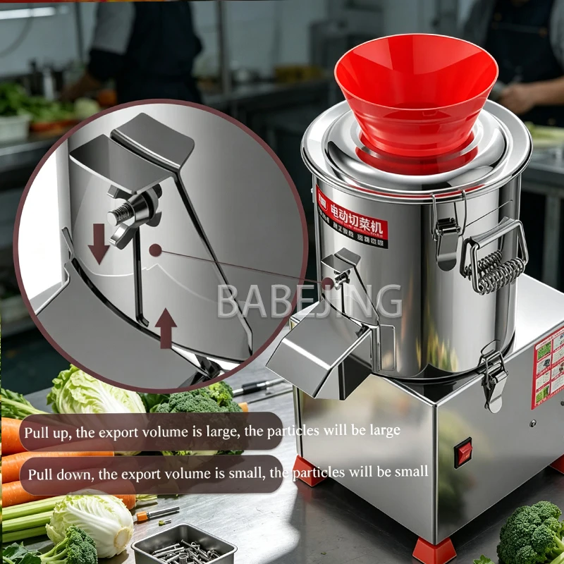 BABEJING Vegetable Shredding Machine, Commercial Stuffing Maker 700R/min Stainless Steel Food Mincer