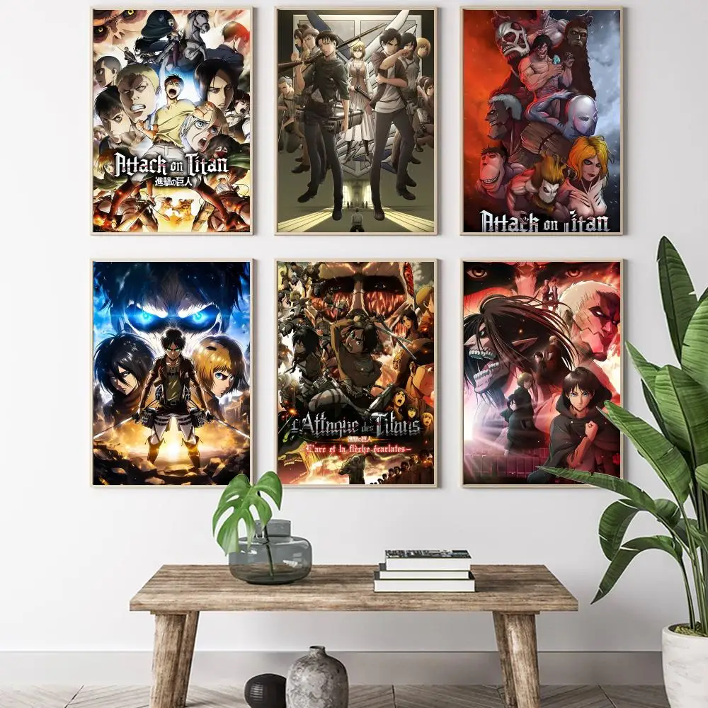 Attack On Titan Levil Ackerman Anime Painting Calligraphy HD Canvas Poster living room bedroom bar aesthetic decoration