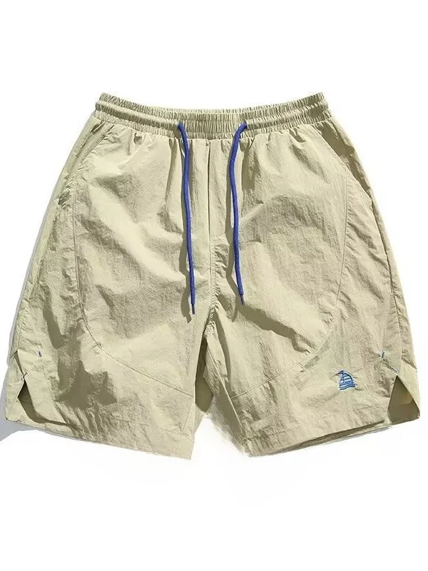 

Men's Outdoor Workwear Qui Dry Sports orts Casual Loose Fit Straight Leg Five-Quarter Pants Youth Faion Summer Thin