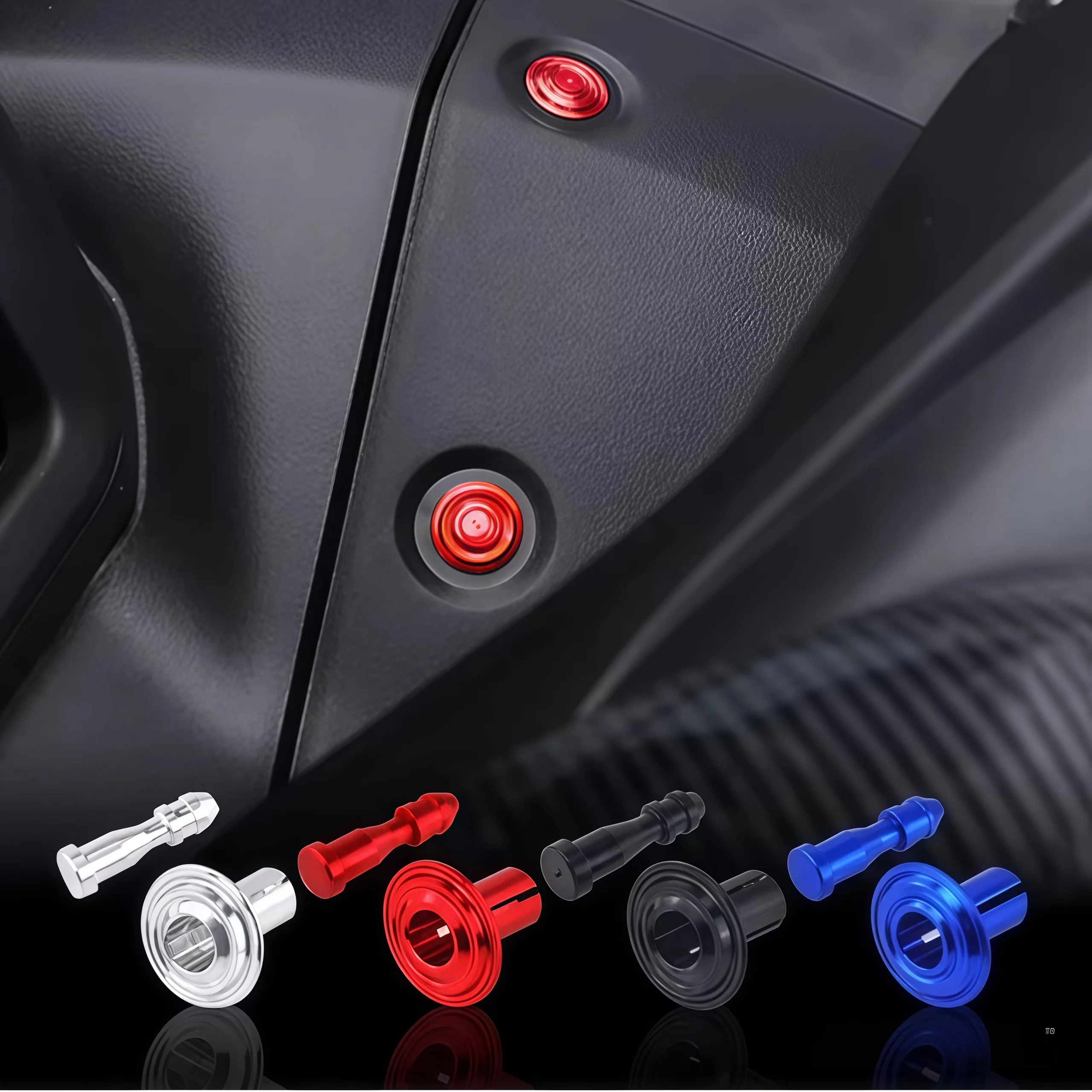 6Set Motorcycle Aluminum Expansion Buckle, Fairing Rivet Fastener Decor Screw Replacement Parts For Scooter Mod Accessories