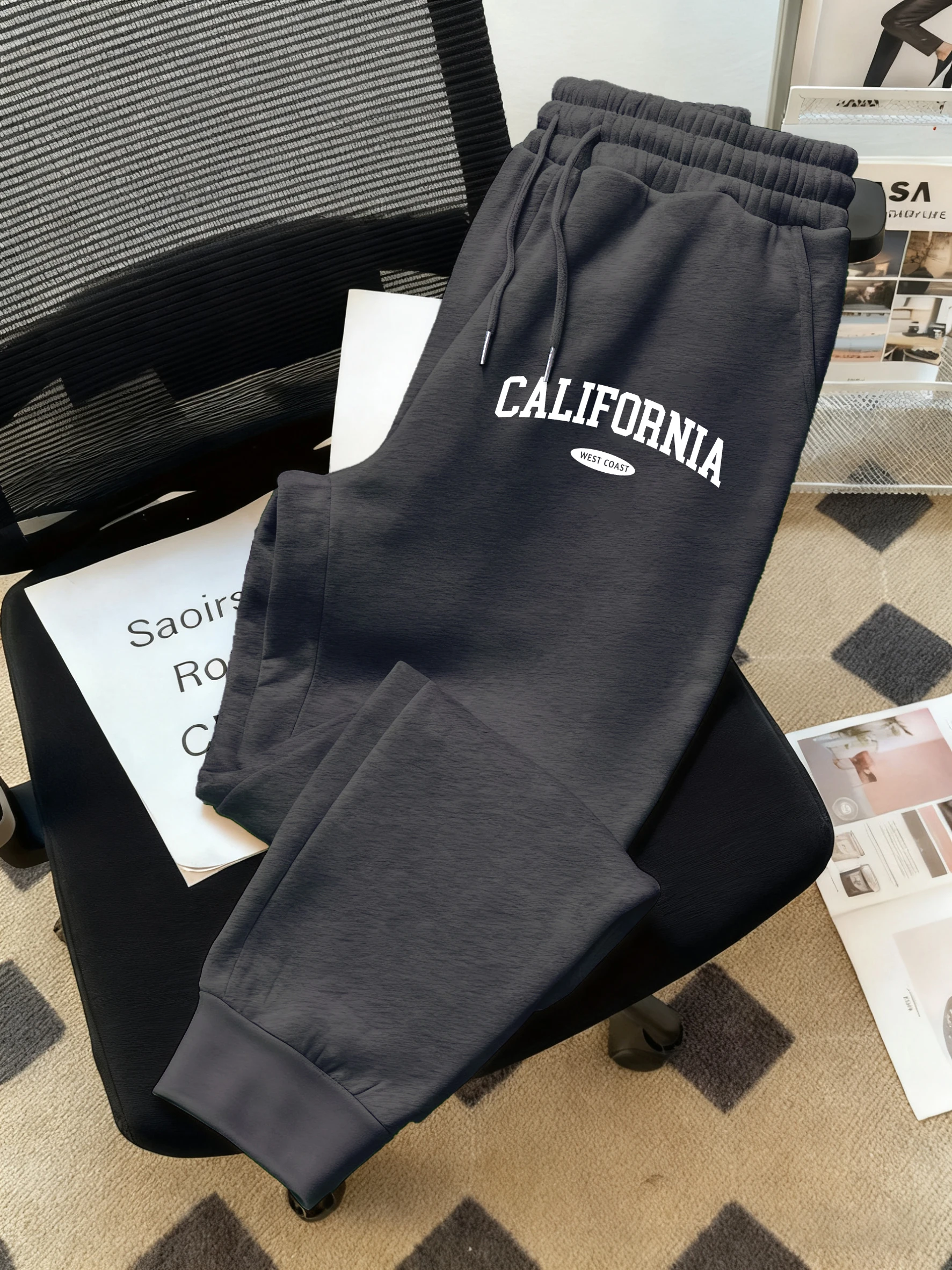 

California Estd 1980 Design Man Pant Comfortable Warm Sweatpants Fashion Casual Male Y2K Pants Unisex Fleece Multicolor Trousers