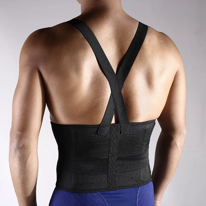 Orthèse dorsale pour un levage lourd pour hommes et femmes, bas du dos avec ceinture réfléchissante, bande d'entraînement de taille de Compression avec bretelles