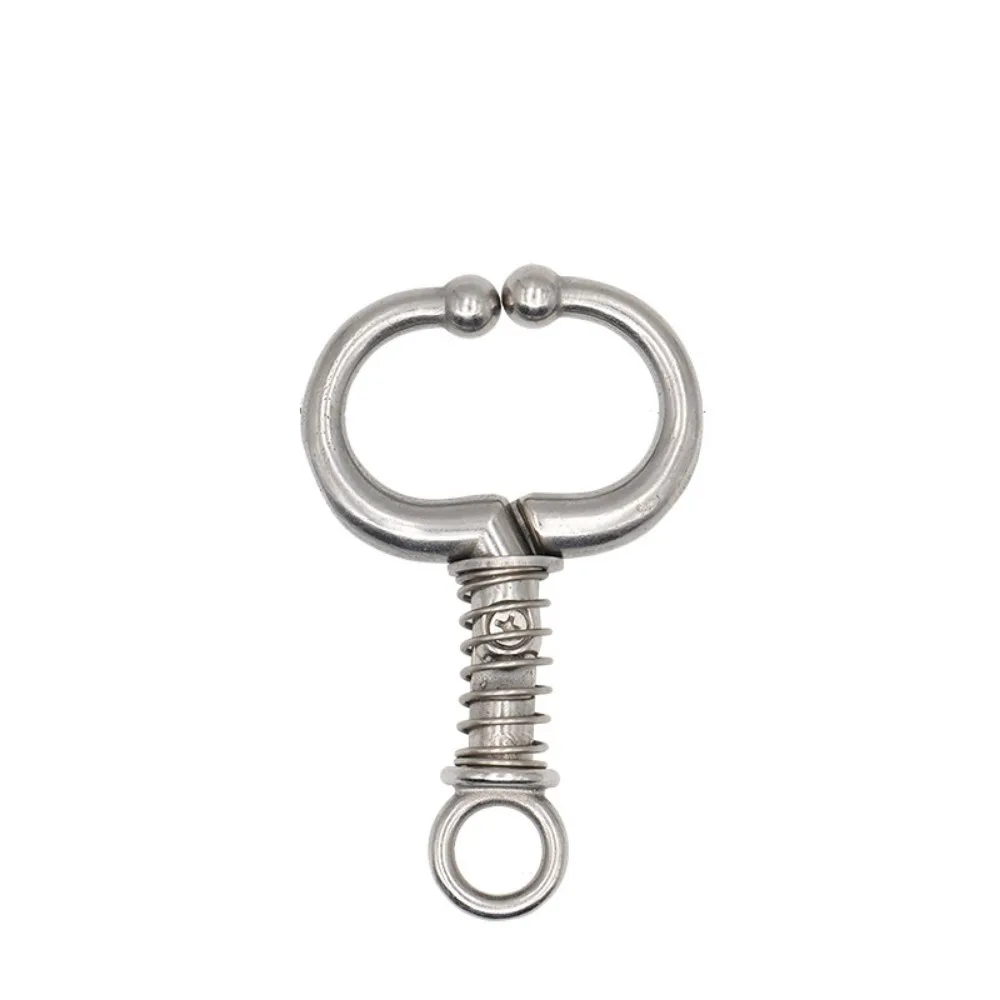 

Stainless Steel Cattle Nose Ring Spring-loaded No Drilling Bull Nose Clamp Lightweight Built-in Lock Livestock Nose Pliers