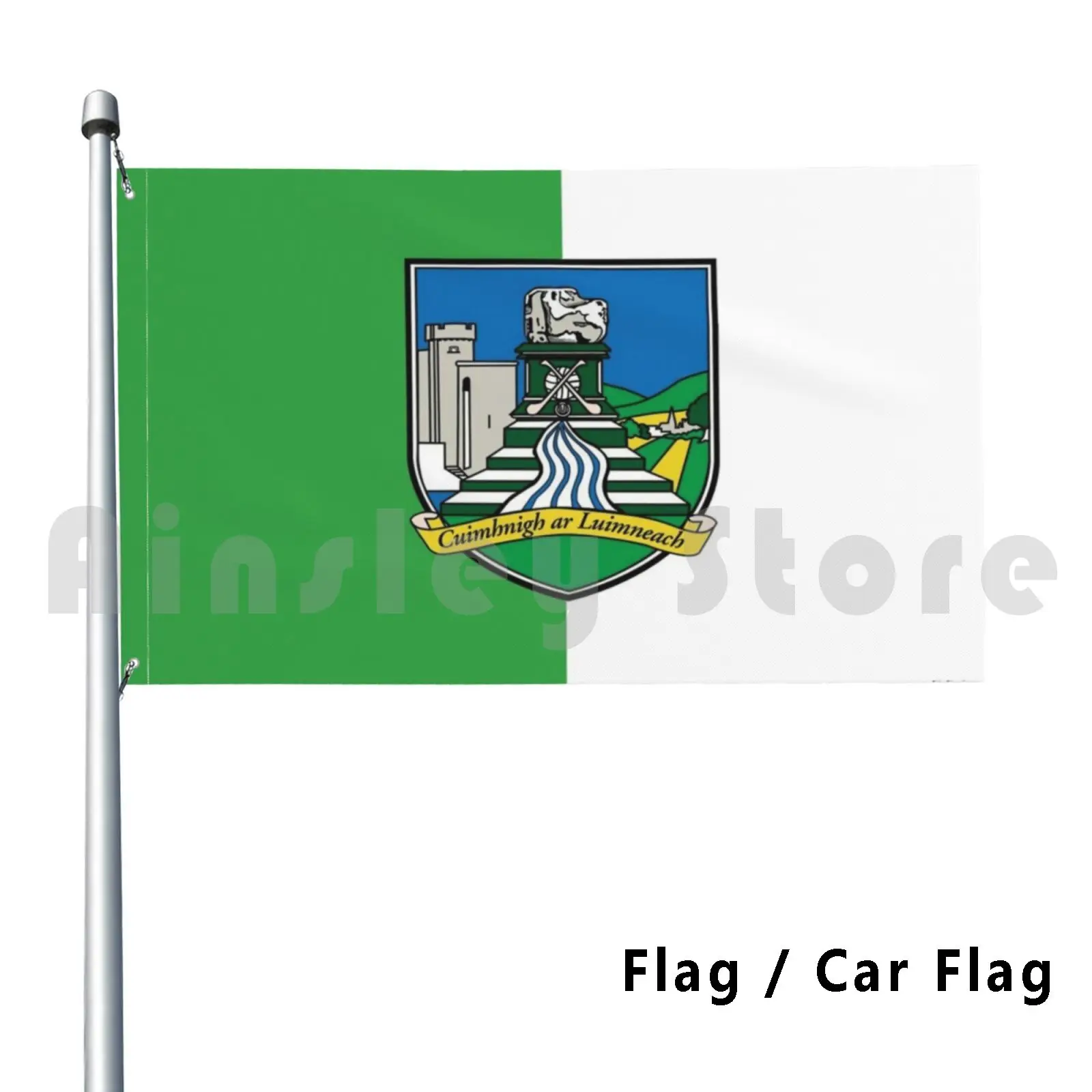 Limerick Outdoor Decor Flag Car Flag 2412 Limerick Limerick Gaa Hurling Football Ireland Irish