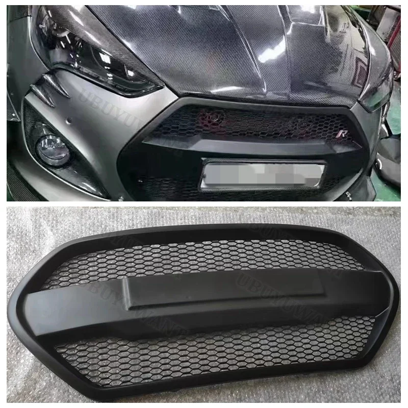 Use For HYUNDAI Veloster (Turbo Only For 1.6T) Carbon Fibre/frp Refitt Front Center Racing Grille Cover Accessorie Body Kit