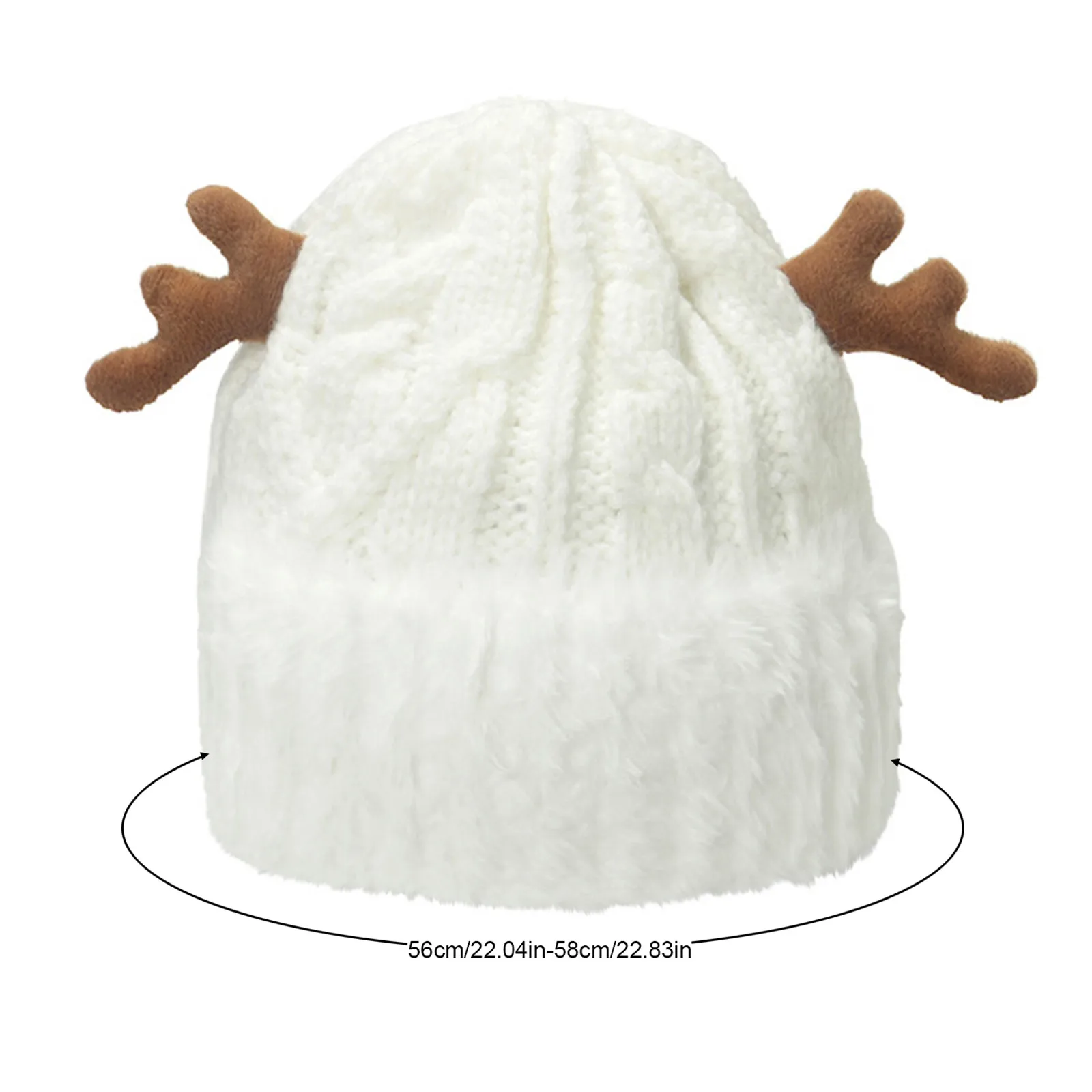 Christmas Hat 2024 Autumn Winter New Knitted Caps Cute Pullover Hat Child Aduld Warm Deer Horn Plush Knit Hat For Women