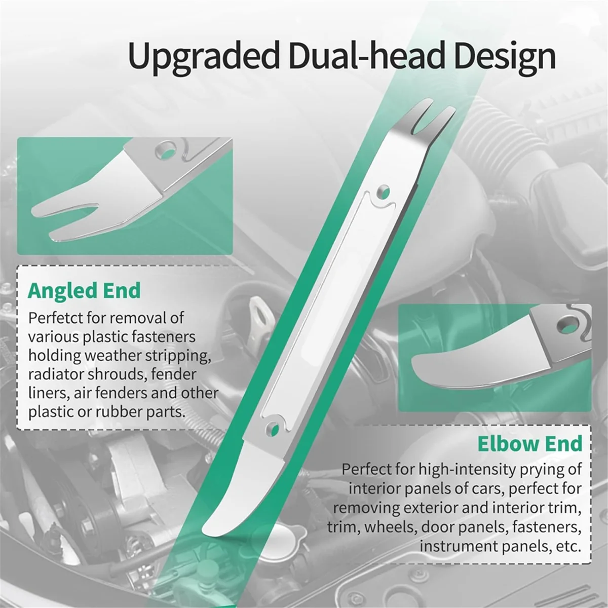 SEMOIC 프라이 도구, 이중 목적 프라이 바 트림 제거 도구, 포켓 프라이 바, 자동차 트림 제거 도구 키트, 패널 제거 도구