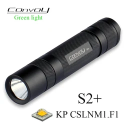 Convoy S2 Plus with KP CSLNM1.F1 Led Green Light Torch 18650 Linterna Camping Fishing Lamp High Powerful Red Purple Blue Latarka