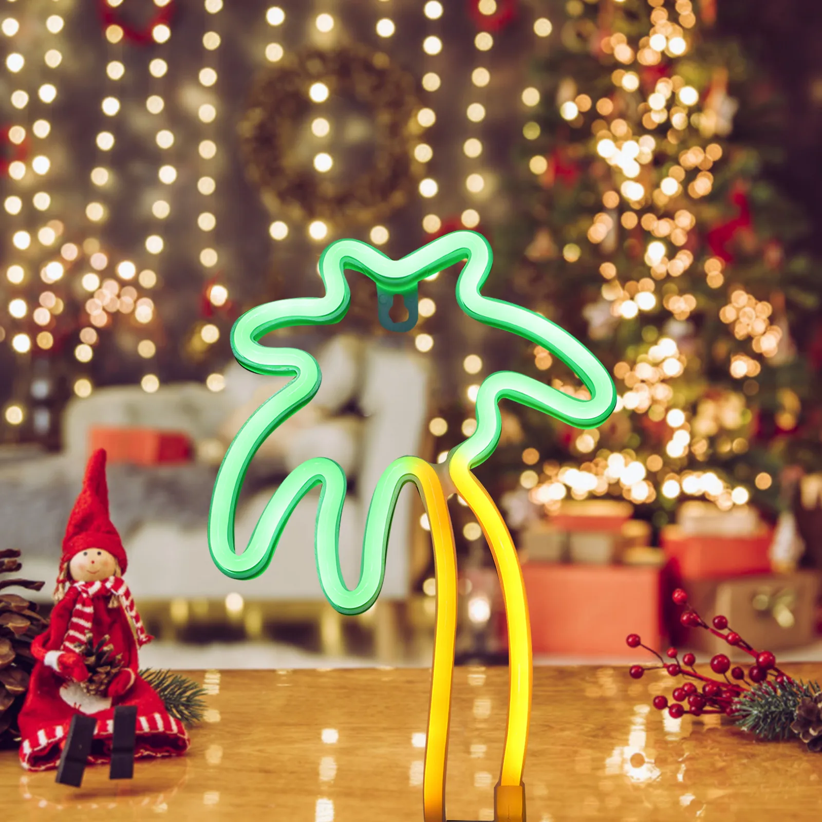 

Неоновая лампа в форме пальмы, креативный дизайн, теплое мягкое освещение, питание от USB, декоративный светильник для стены, окна, спальни, декора комнаты