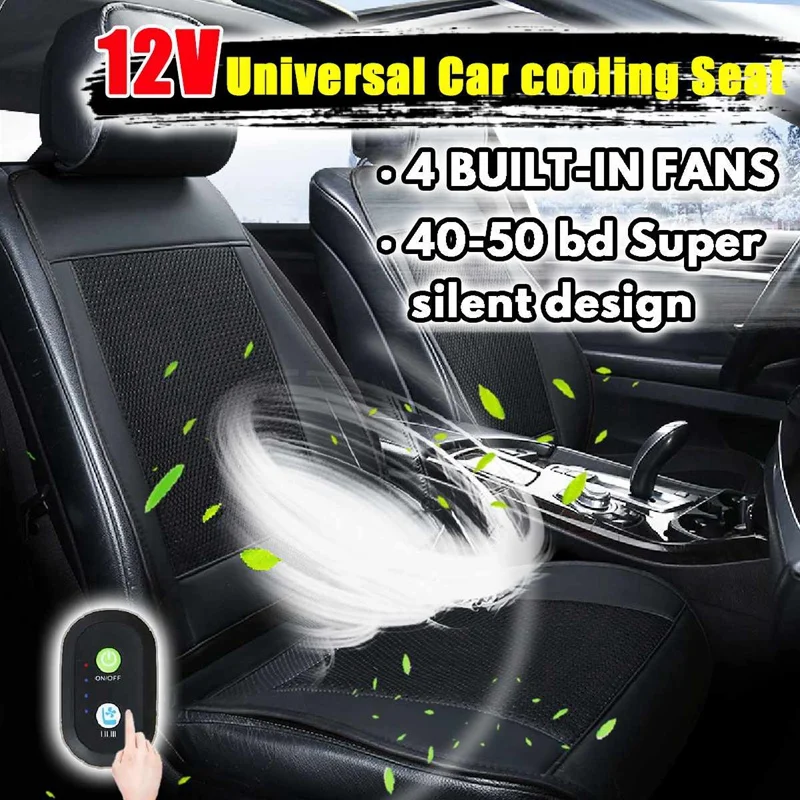 Summer Car 3D Cooling Fan Cooling Pad With 4Built-In Fan Blower Cooling 3 Speed Ventilation Seat Cushion Air Cooling Seat Back C