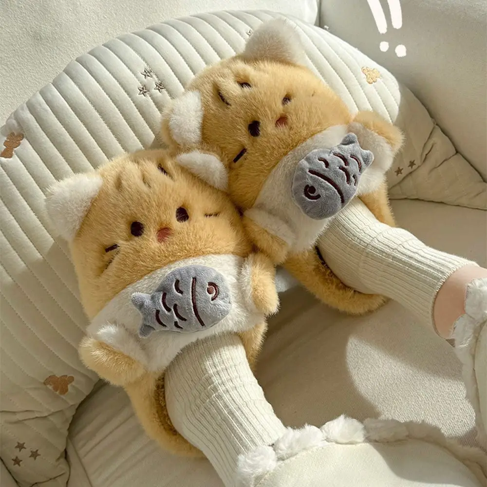 

Non-Slip Creative Cartoon Animal Slippers Kawaii Thick Bottom Women's Slippers Comfortable Keep Warm Winter Slides Bedroom
