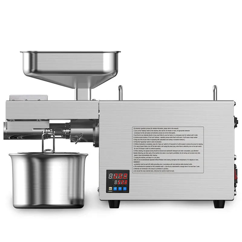 

Stainless Steel 6KG/H Temperature Control Small Cold Mini Oil Press Machine for Small Business