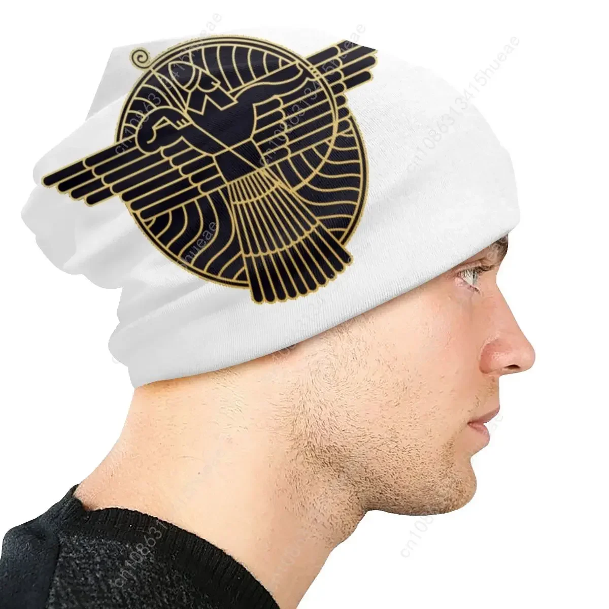للجنسين بونيه شتاء دافئ محبوك قبعة الملك الآشوري كول بيني قبعات الكبار أرام سوريويو العلم قبعات صغيرة قبعة تزلج في الهواء الطلق #4