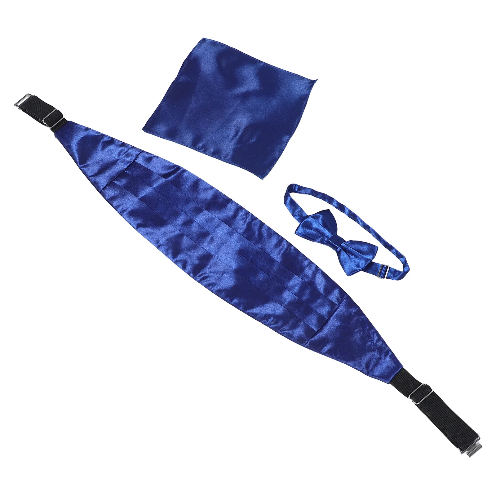 

1 set 1 Set Men'S Formal Cummerbund Pocket Square Set Polyester Waist Sash Handkerchief For Wedding Party Prom Groomsmen Tuxedo