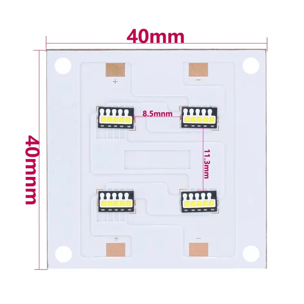 LED Beads Light DC12-14V 40W high Power Super bright LED Light LED Beads PCB Tube substrate copper For Automotive headlights DIY