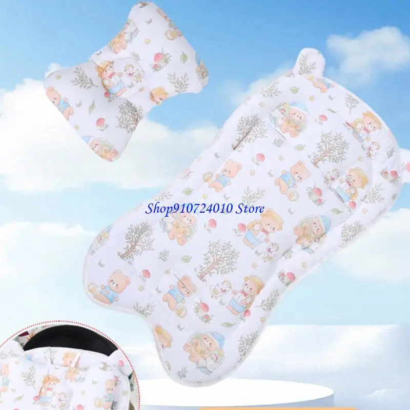 77HD مطبوعة عربات الأطفال وسادة مقعد نسيج القطن مريحة على الوجهين تصميم عربة بطانة لحديثي الولادة والأطفال الصغار