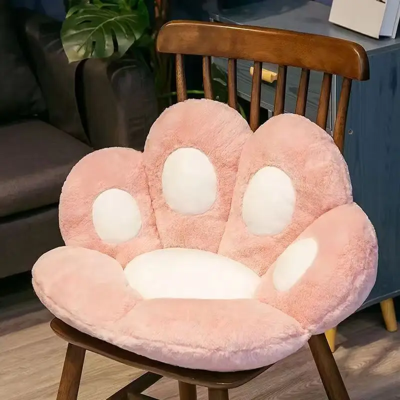 70x60cm Cute Cat Paw Plush Mat Cushion