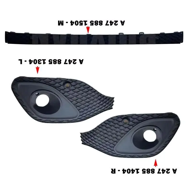 

Front Bumper Grille Lower Fog Lamp Cover Radiator Grills For Mercedes Benz GLA W247 H247 A2478851304A2478851404A2478851504
