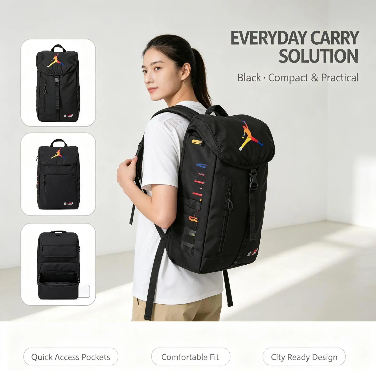Nike Men's And Women's Couple Sports Student School Bags, Casual Backpacks  JD2143027GS-001