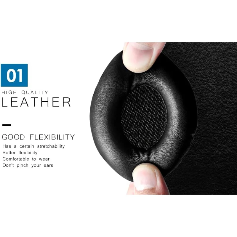 Kopfhörer-Ohrpolster aus Schwamm, Leder und Schaumstoff in verschiedenen Größen von 40 mm bis 110 mm für zusätzlichen Komfort – Detail 1