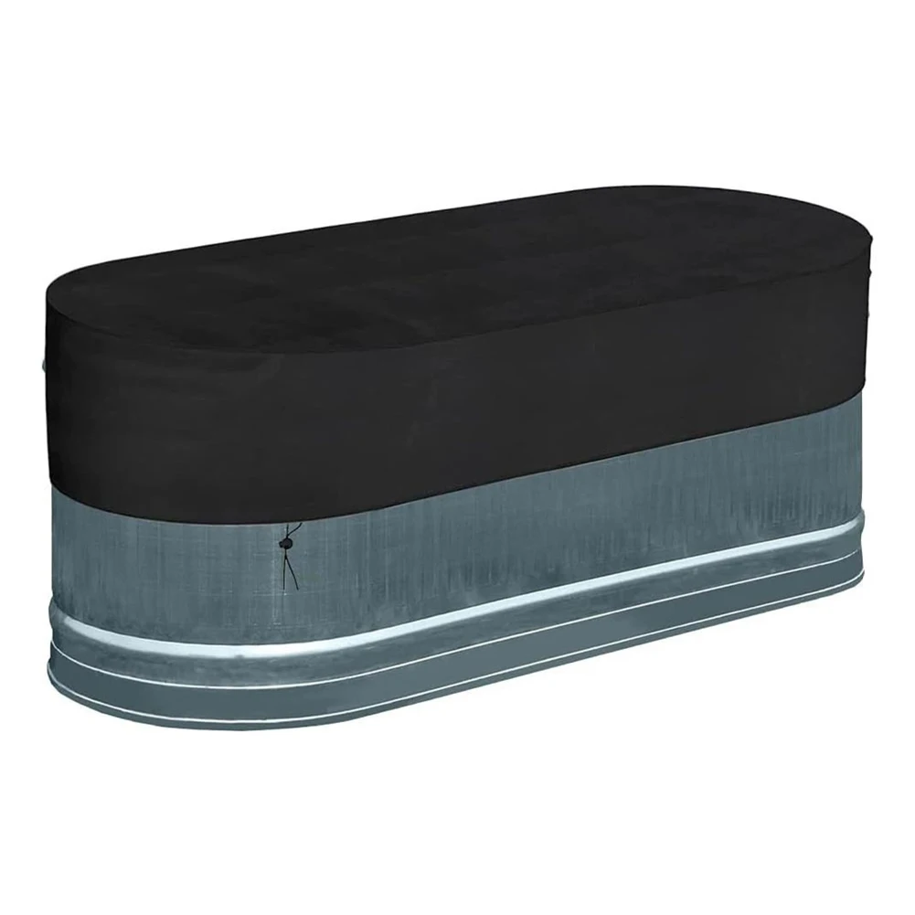 

Cold Plunge Tub Cover with Secure Fit for Horse Troughs and Stock Tanks Heavy Duty 210D Oxford Cloth Protection