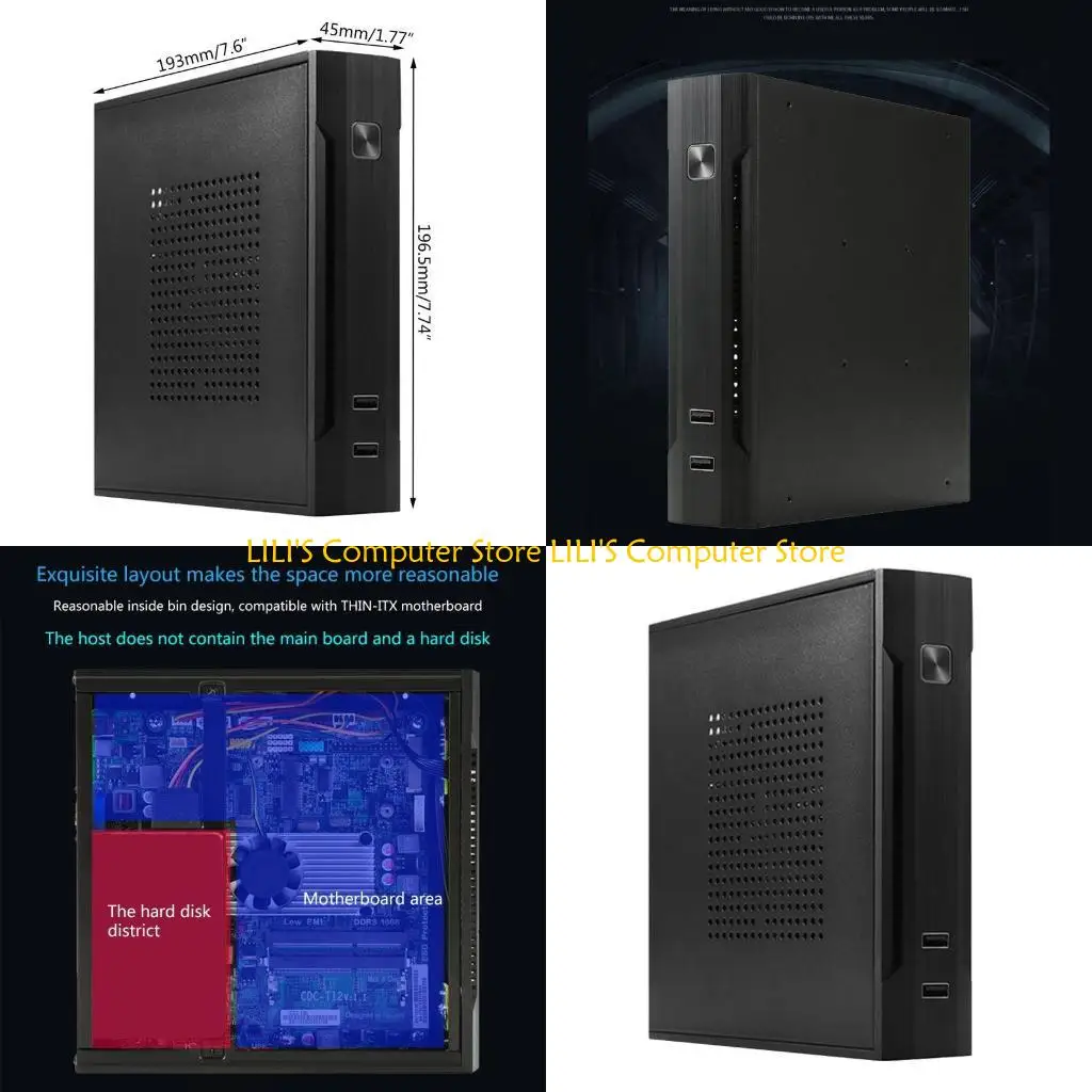 

A52B Mini ITX Computer Case Chassis MiniITX Case Industrial Control ITX Enclosure