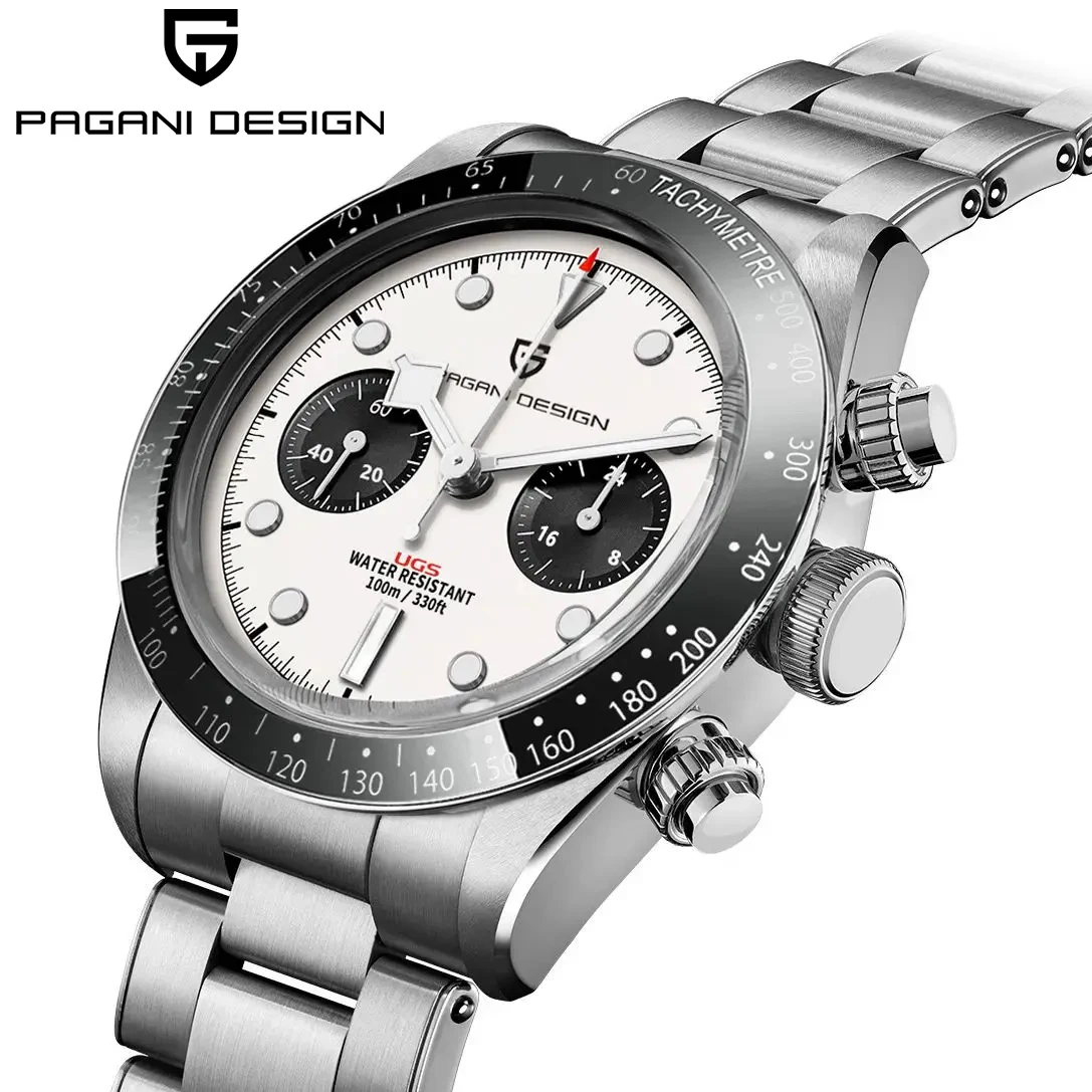 PAGANI DESIGN BB Panda Retro Sport Chronograph Luxury Quartz Watch For Men Sapphire mirror 10Bar Waterproof Wrist Watch 2024 New